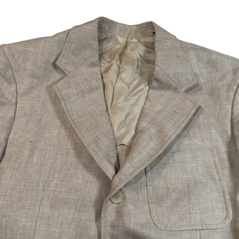 Buck Mason Natural Linen Herringbone Hollywood Sport Coat Blazer 42R NEW $698